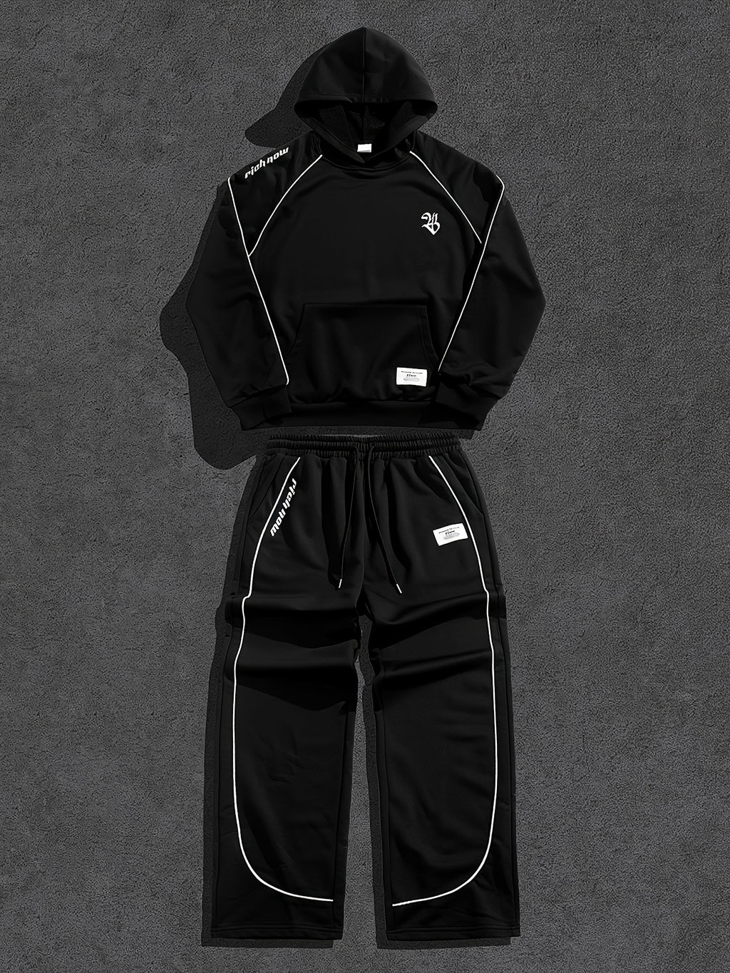 Mens RICH NOW 2 piece hoodie tracksuit!