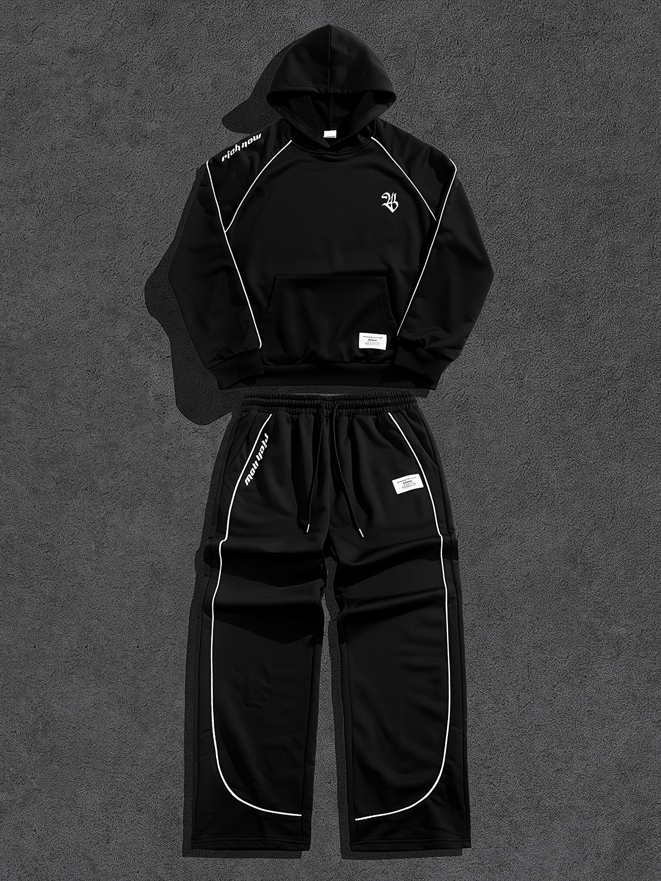 Mens RICH NOW 2 piece hoodie tracksuit!