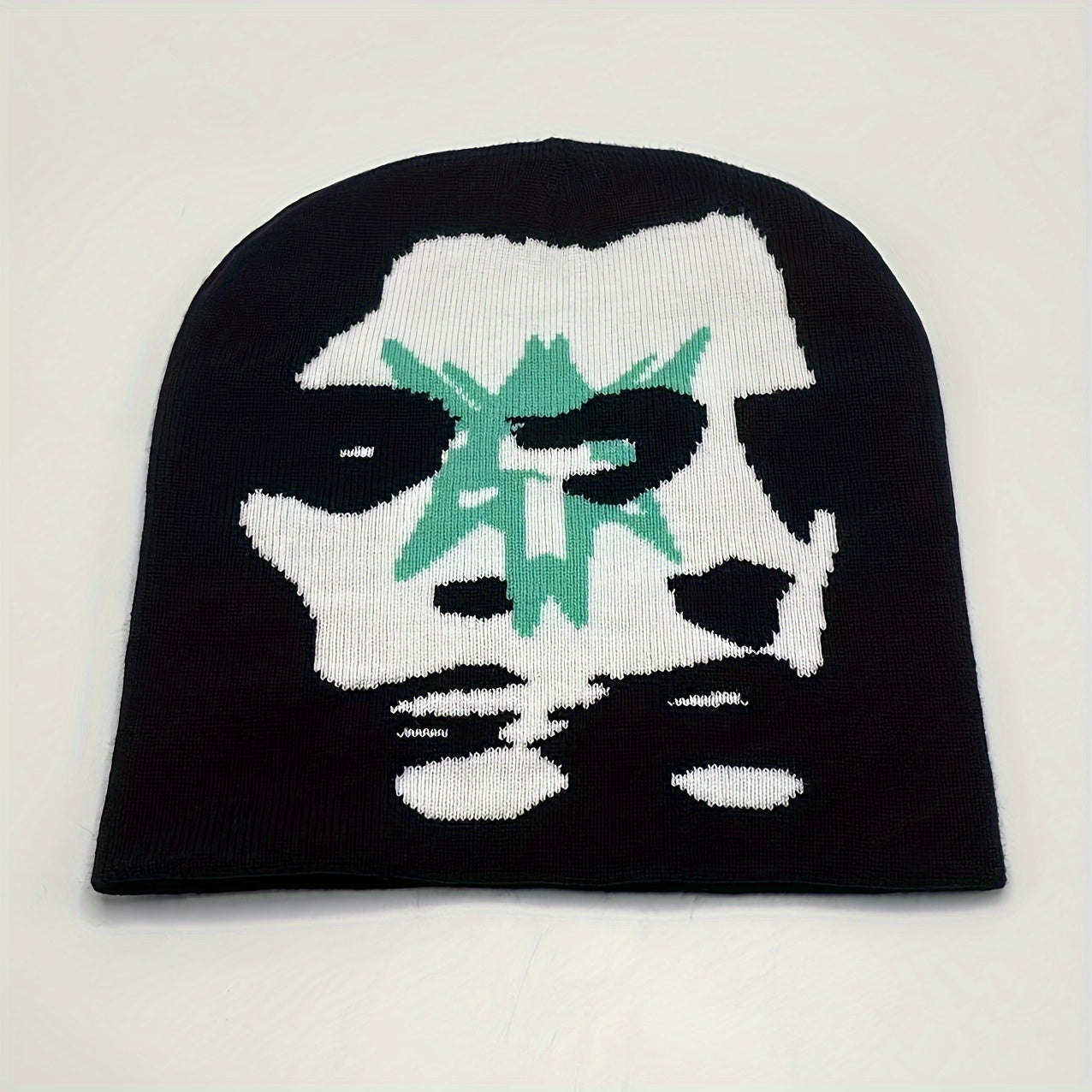 Stylish Jacquard Knit Beanie - Two-Tone Design | Perfect for Casual Wear, Y2K Retro Style | Ideal Gift Choice