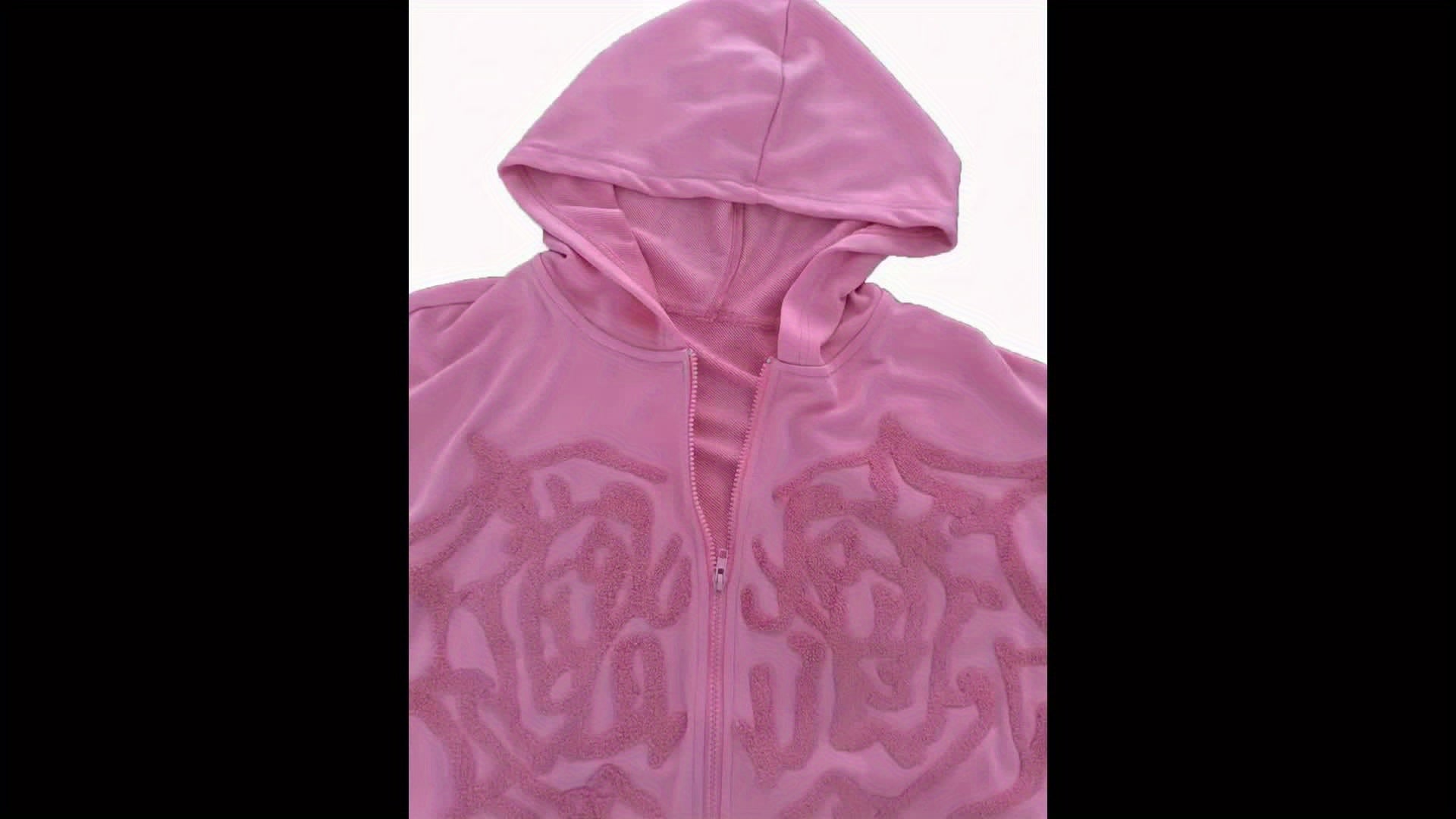 Men's Hooded Sweatshirt with dragon Letter Embroidery,