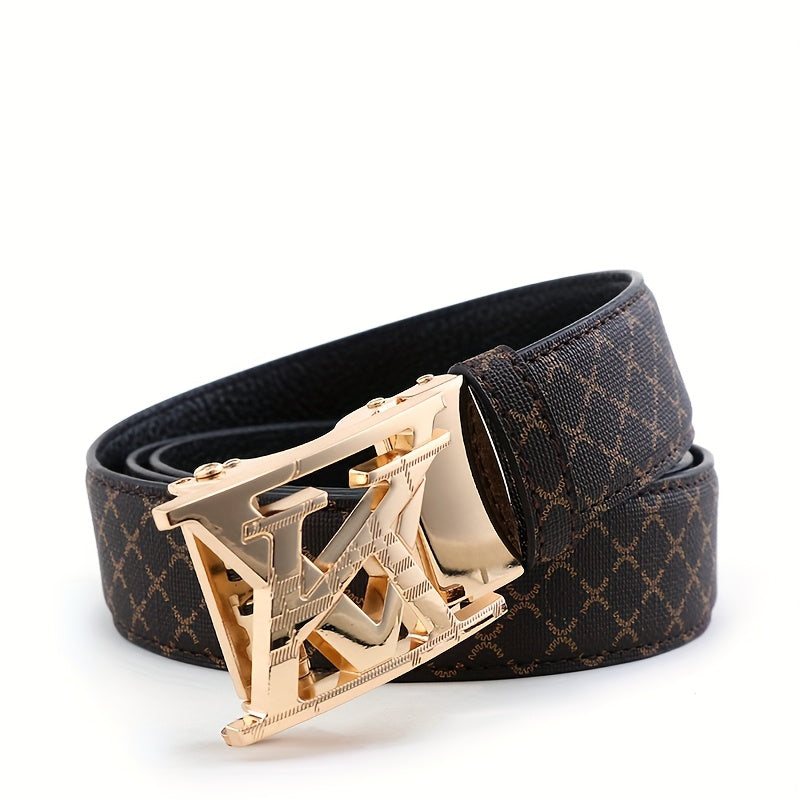 LV Men'S Fashion Belt | Classic Letter Design.
