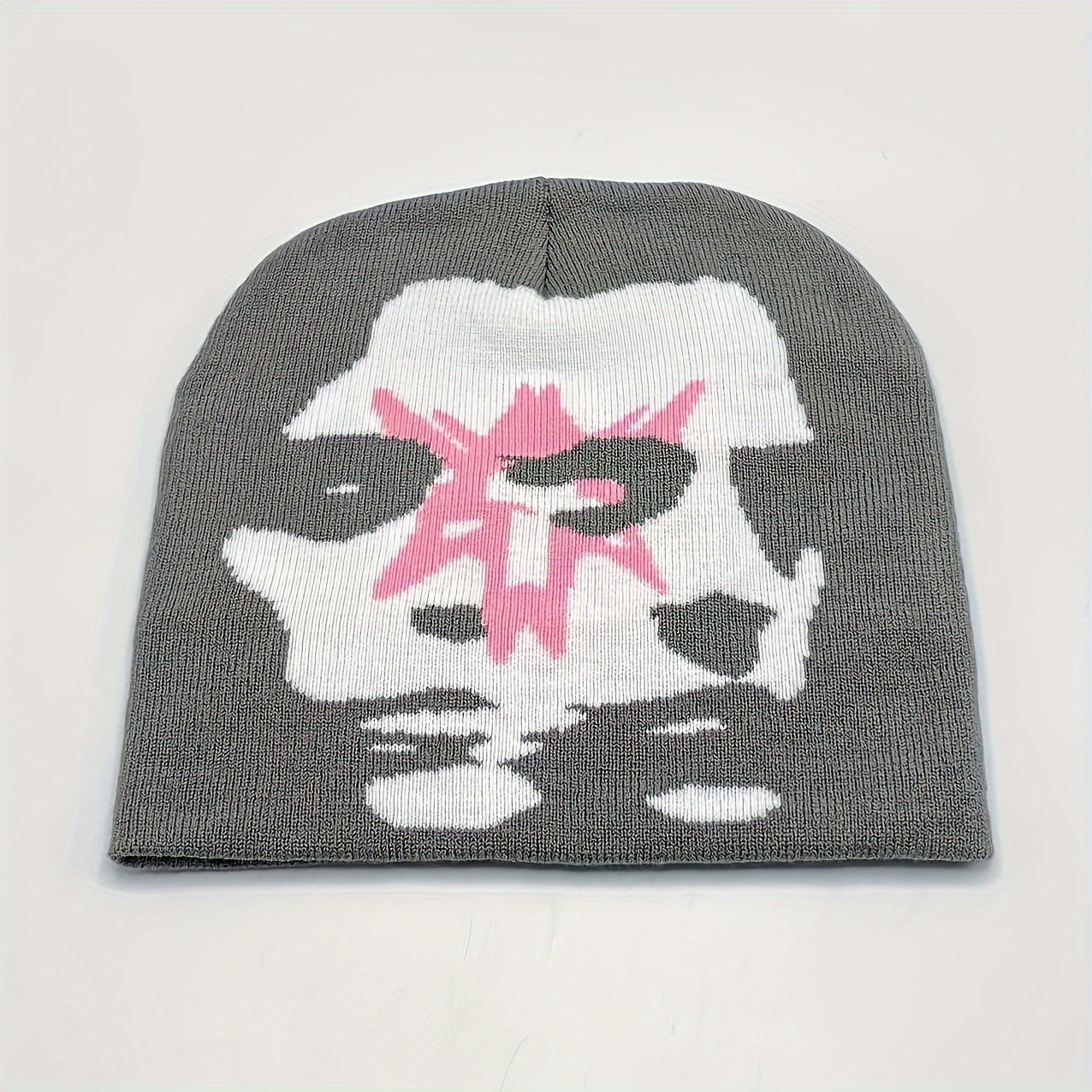 Stylish Jacquard Knit Beanie - Two-Tone Design | Perfect for Casual Wear, Y2K Retro Style | Ideal Gift Choice