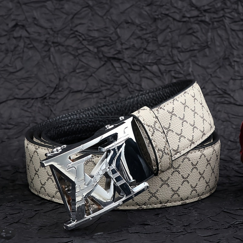 LV Men'S Fashion Belt | Classic Letter Design.