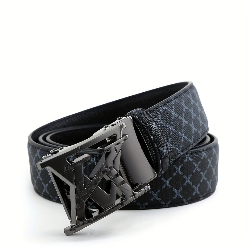 LV Men'S Fashion Belt | Classic Letter Design.