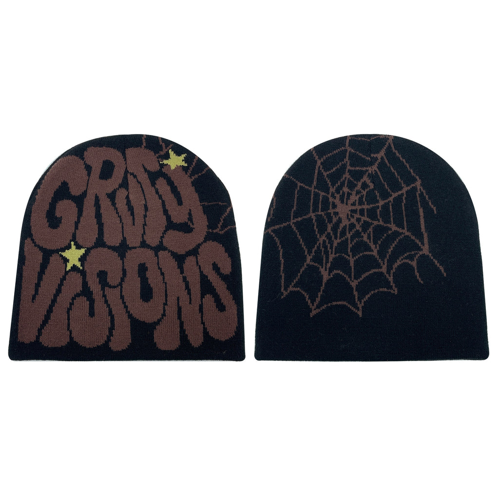 1pc Beanie Hat with graffiti style design.