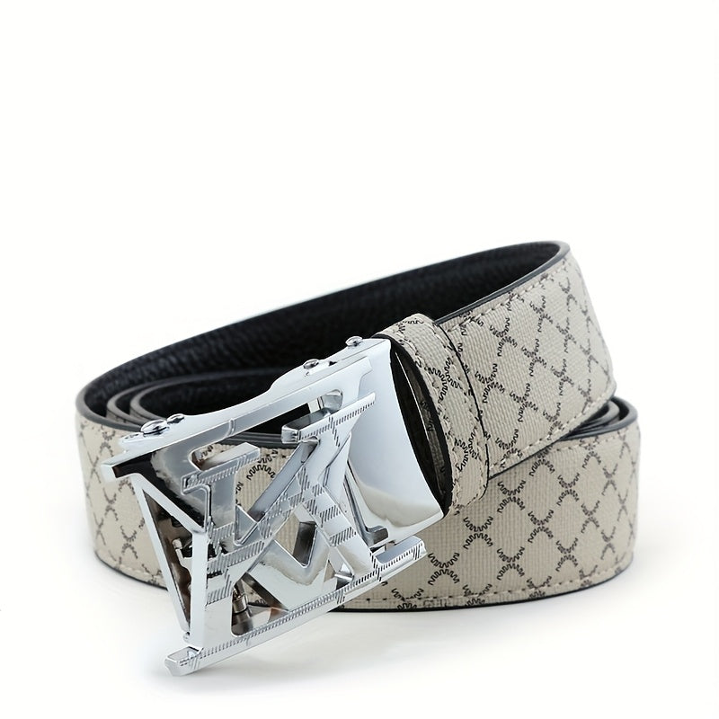 LV Men'S Fashion Belt | Classic Letter Design.
