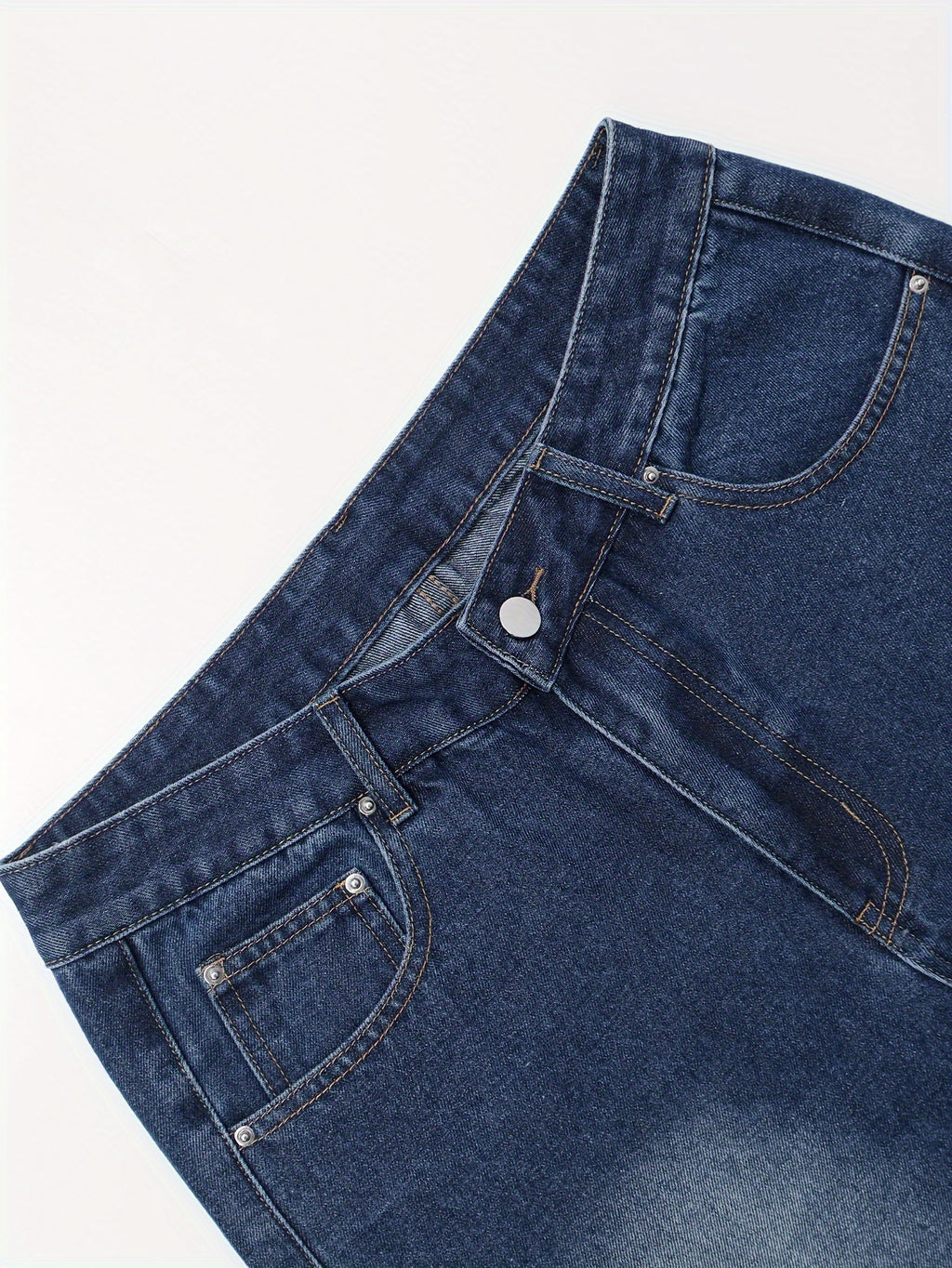 Men's Non-Stretch Denim jorts - Mid-Rise Relaxed Fit.