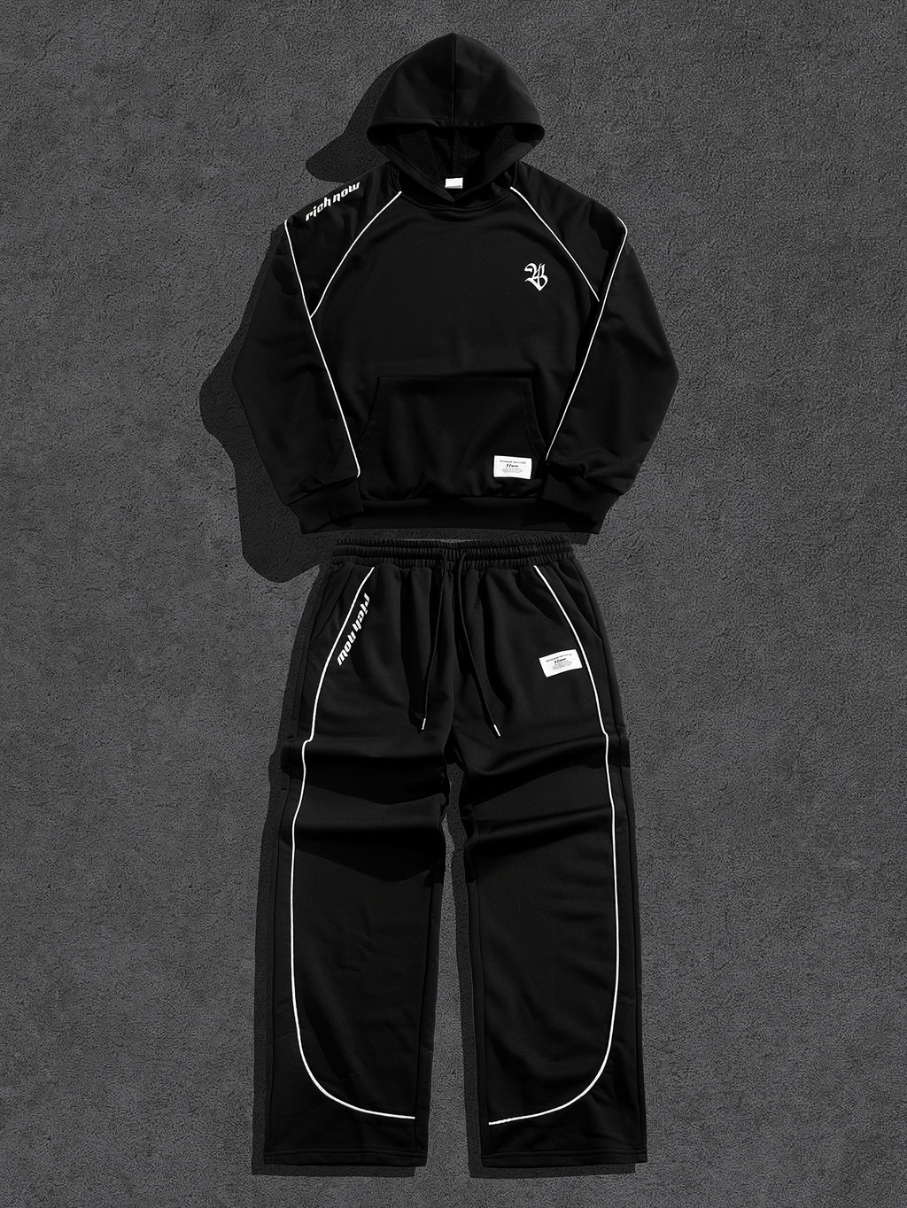 Mens RICH NOW 2 piece hoodie tracksuit!