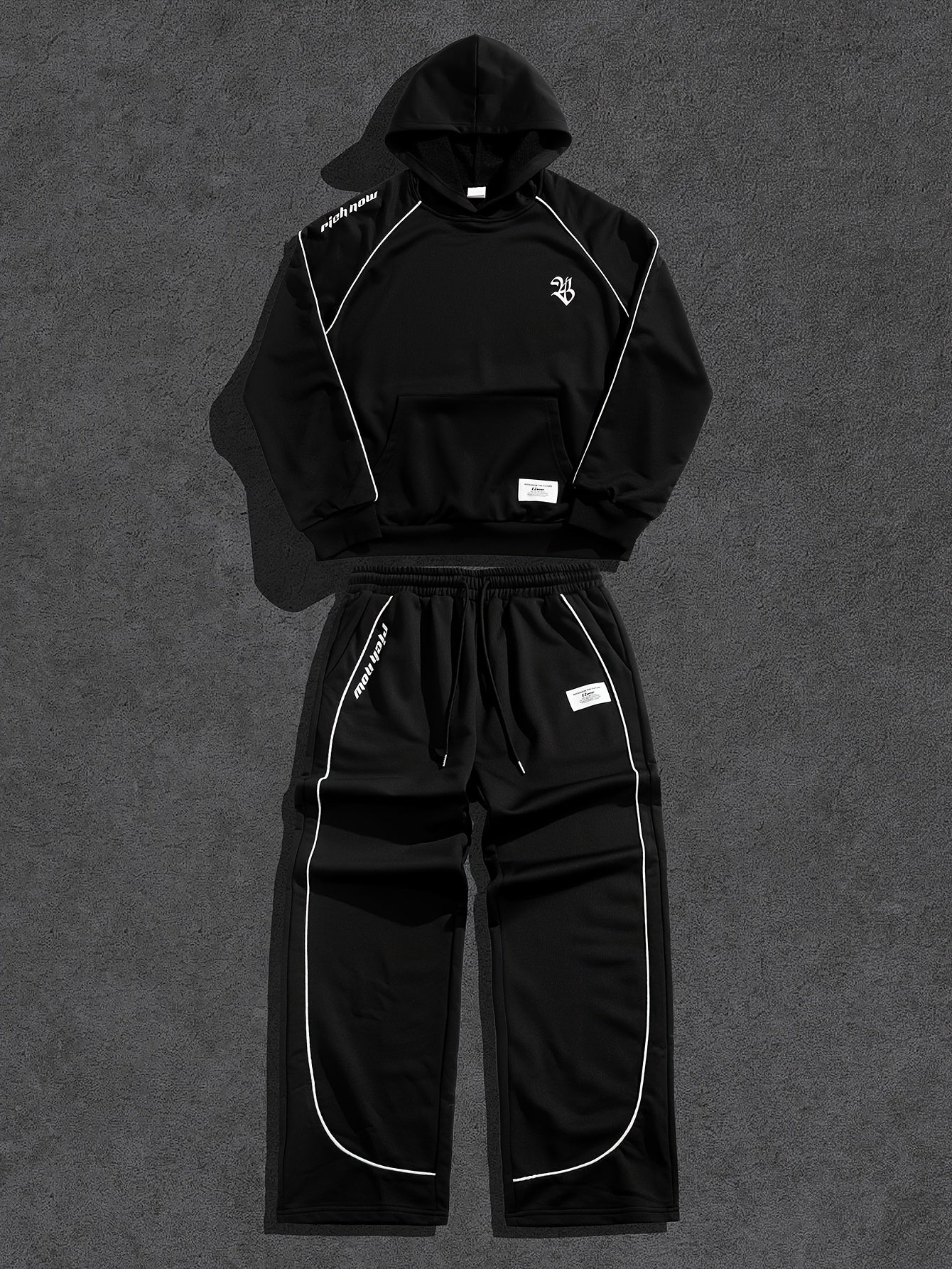 Mens RICH NOW 2 piece hoodie tracksuit!