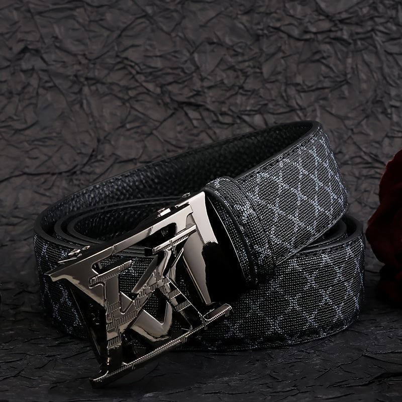 LV Men'S Fashion Belt | Classic Letter Design.