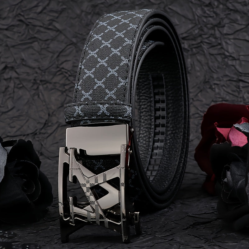 LV Men'S Fashion Belt | Classic Letter Design.