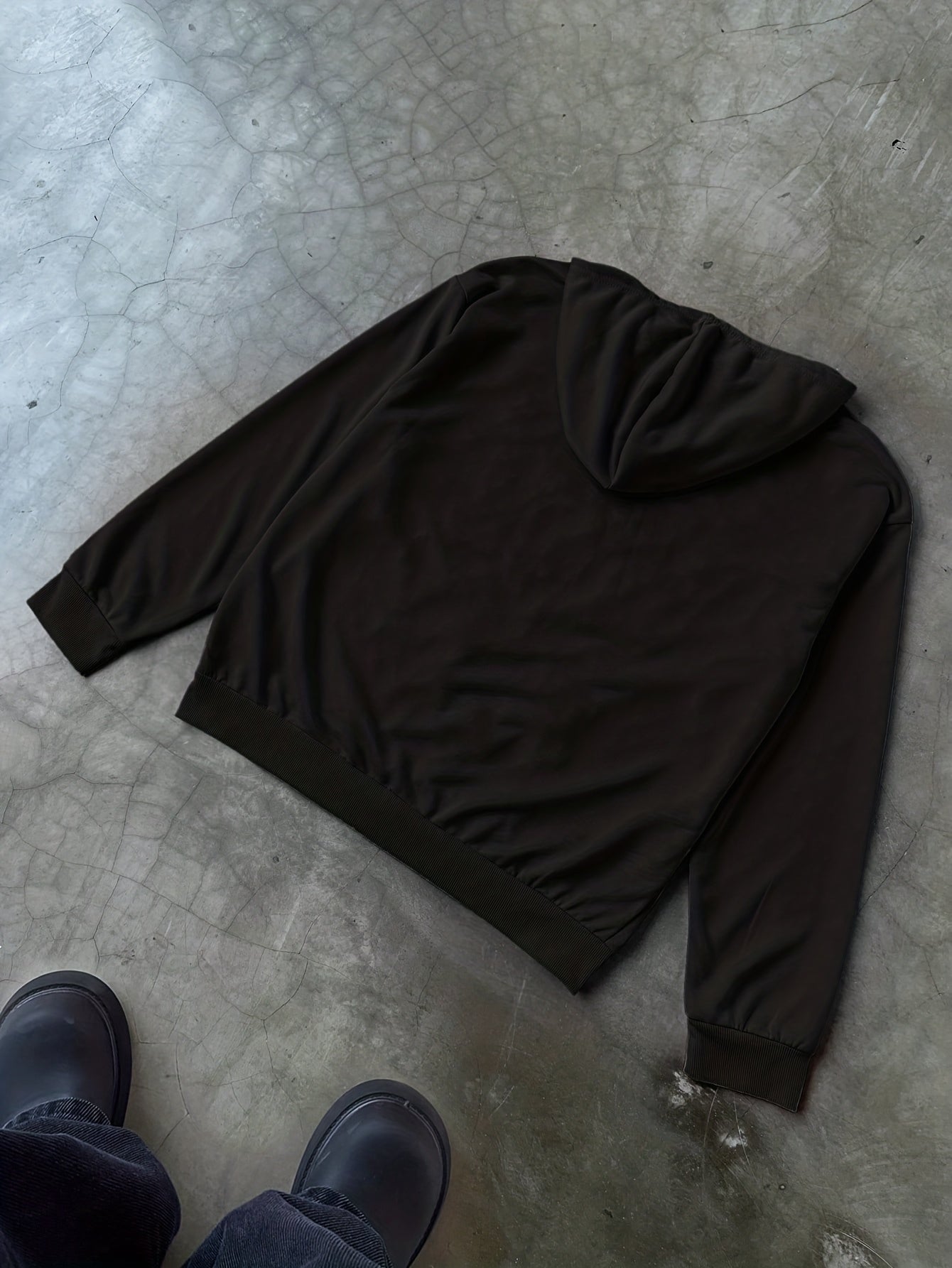 Men's Hooded Sweatshirt with dragon Letter Embroidery,