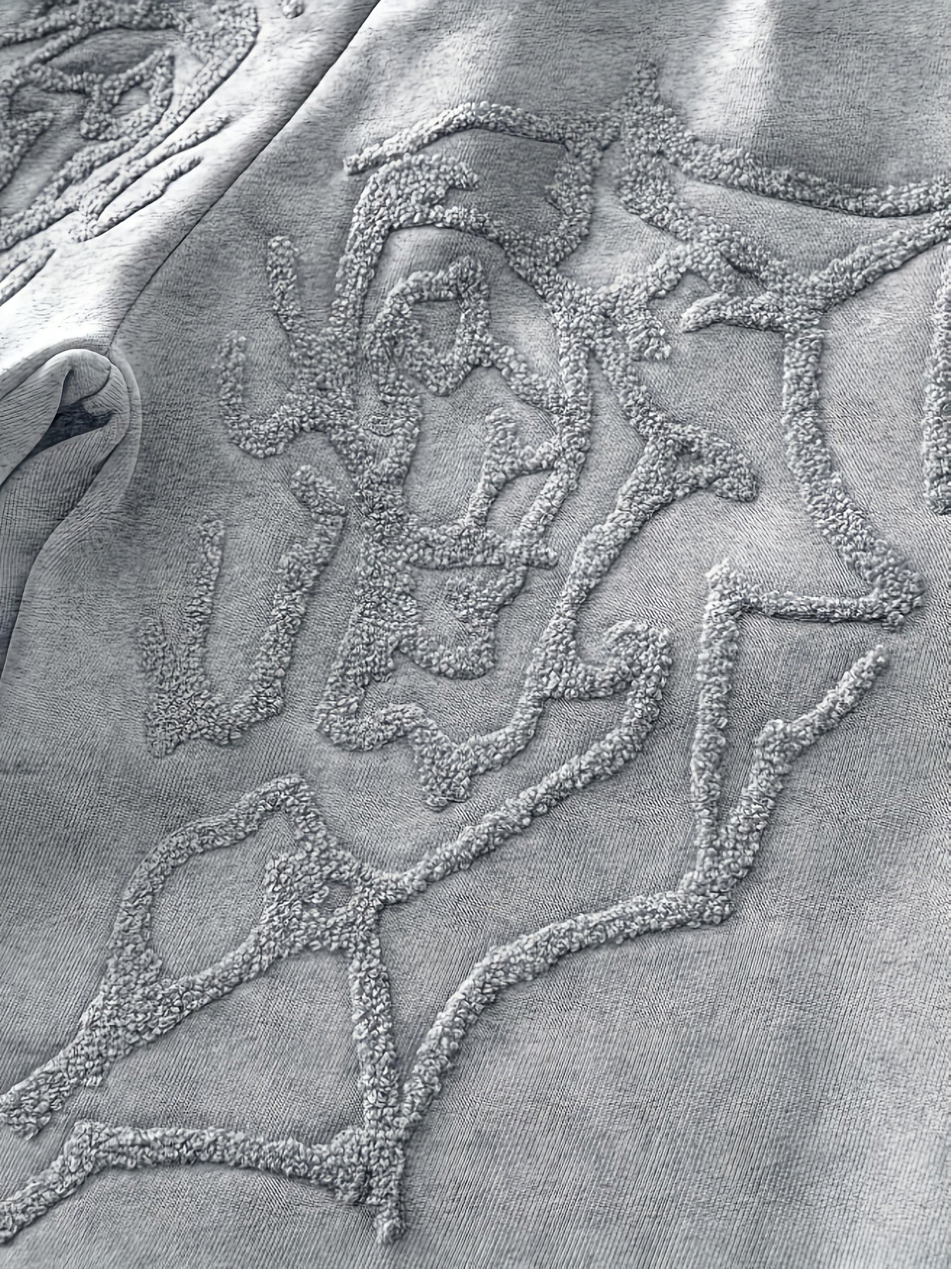 Men'S Streetwear Style Spider Web Embroider Joggers - Loose Fit, All-Season Casual Pants with Pockets.