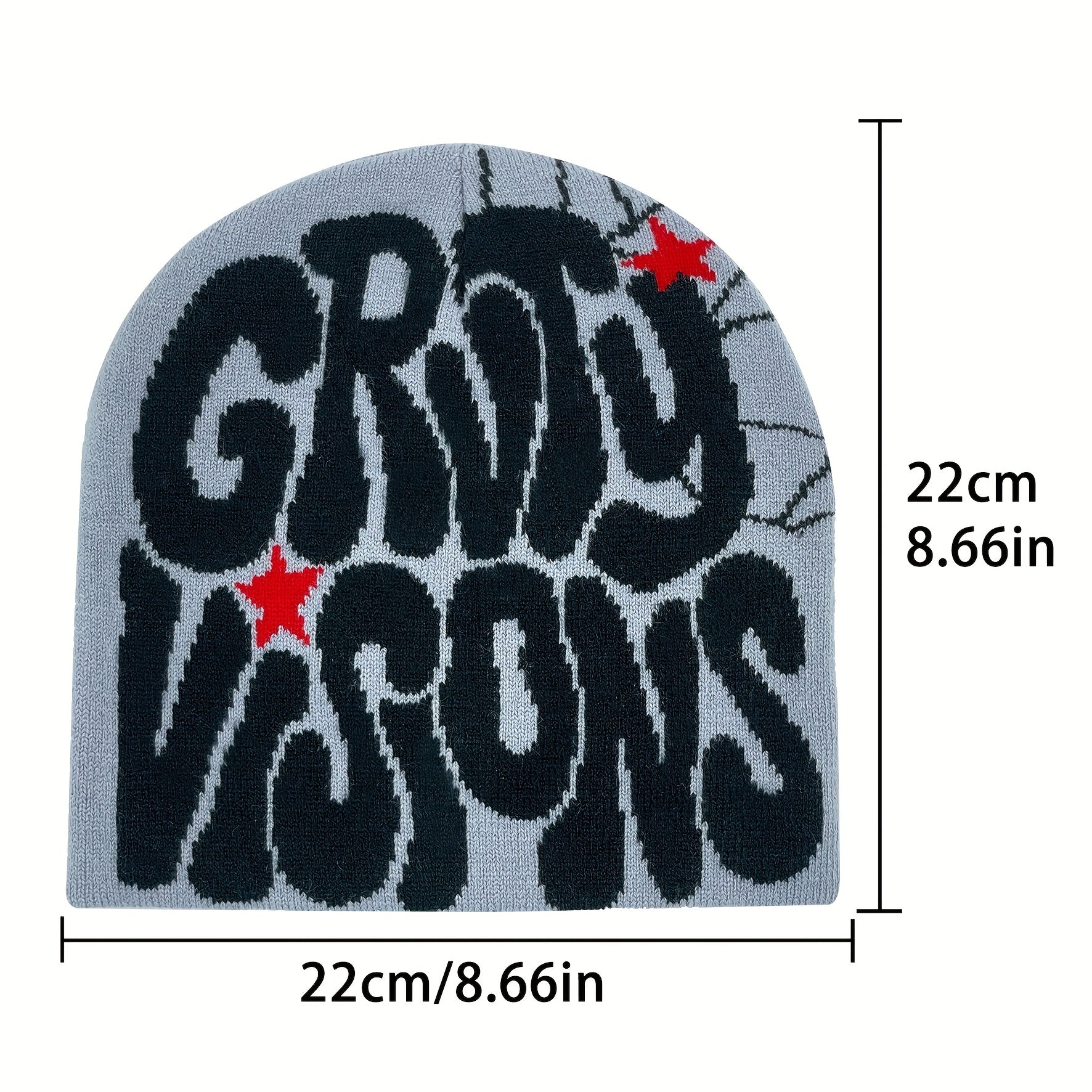 1pc Beanie Hat with graffiti style design.