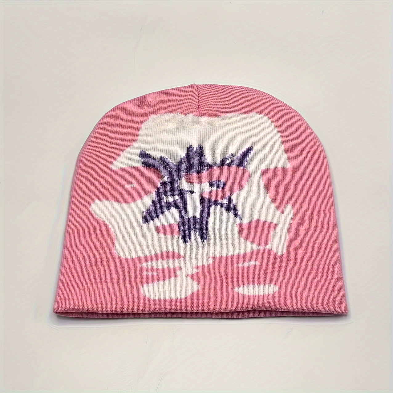 Stylish Jacquard Knit Beanie - Two-Tone Design | Perfect for Casual Wear, Y2K Retro Style | Ideal Gift Choice