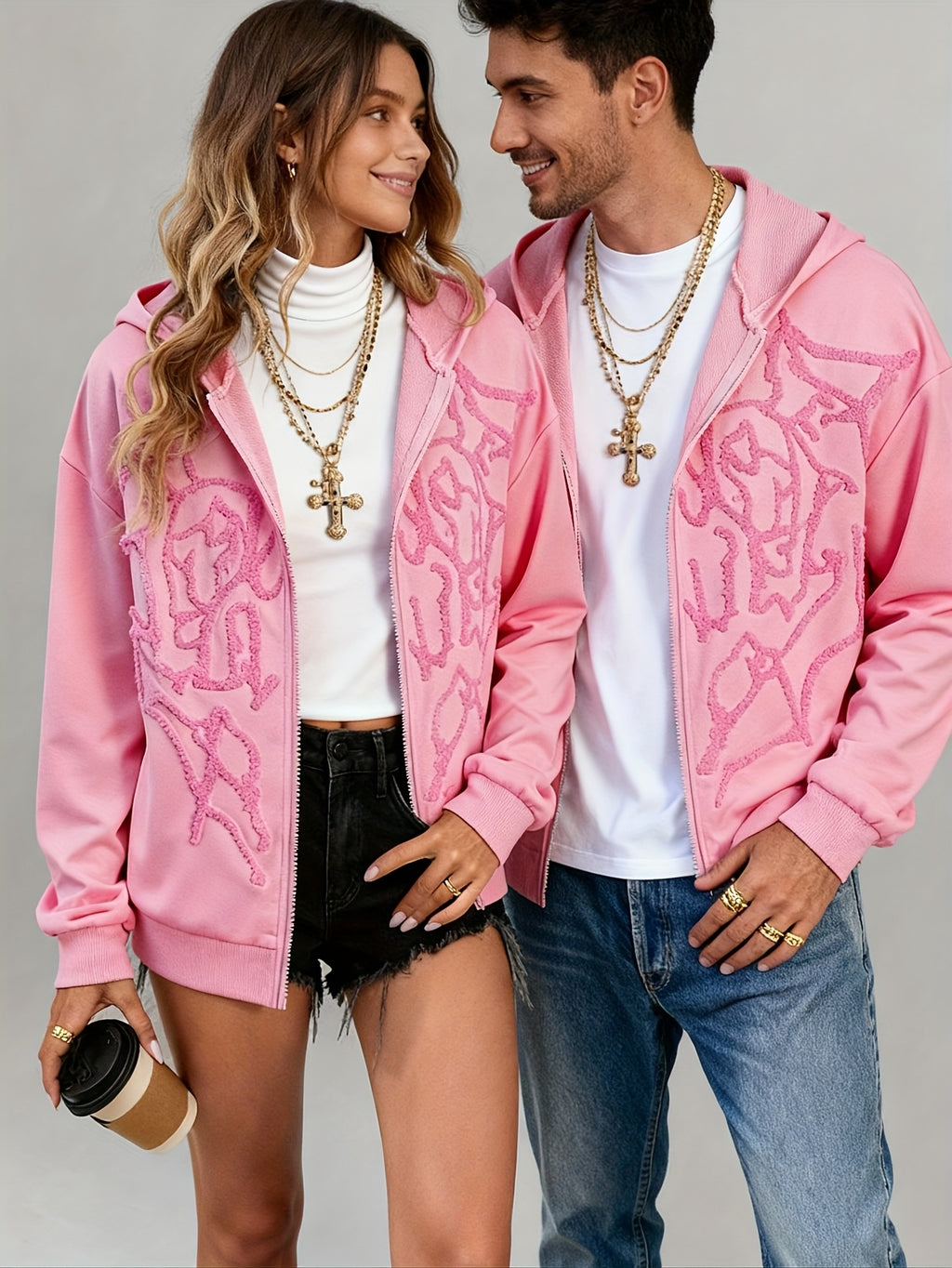 Men's Hooded Sweatshirt with dragon Letter Embroidery,